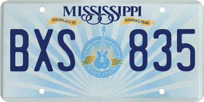 MS license plate BXS835