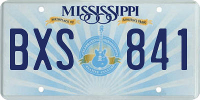 MS license plate BXS841
