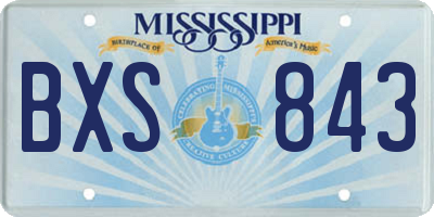 MS license plate BXS843
