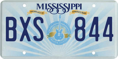 MS license plate BXS844