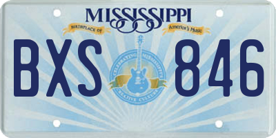 MS license plate BXS846