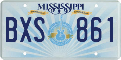 MS license plate BXS861