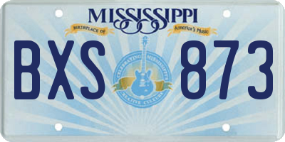 MS license plate BXS873