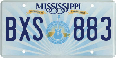 MS license plate BXS883