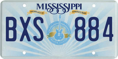 MS license plate BXS884