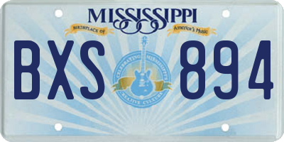 MS license plate BXS894