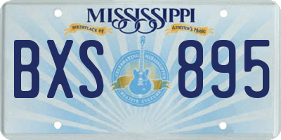 MS license plate BXS895
