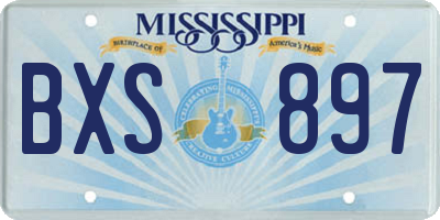 MS license plate BXS897