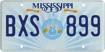 MS license plate BXS899