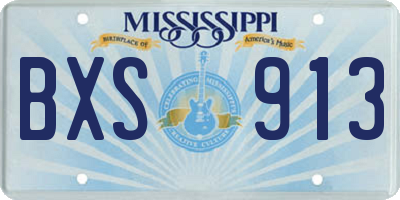 MS license plate BXS913