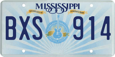 MS license plate BXS914