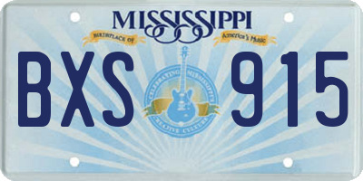 MS license plate BXS915