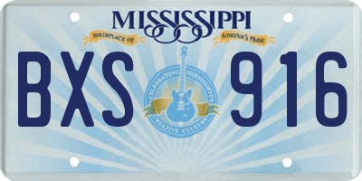 MS license plate BXS916