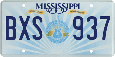 MS license plate BXS937