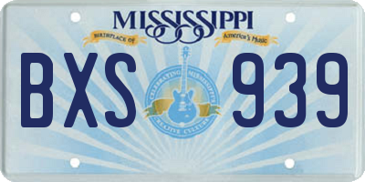 MS license plate BXS939