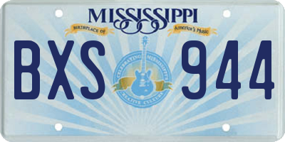 MS license plate BXS944