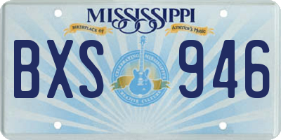MS license plate BXS946