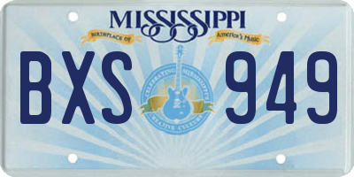 MS license plate BXS949
