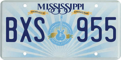 MS license plate BXS955