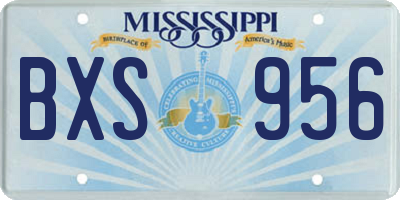 MS license plate BXS956