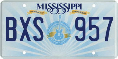 MS license plate BXS957