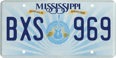 MS license plate BXS969