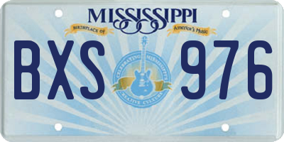 MS license plate BXS976