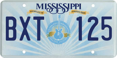 MS license plate BXT125