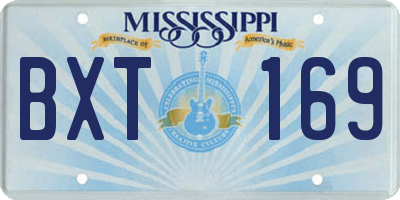 MS license plate BXT169