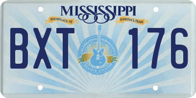 MS license plate BXT176