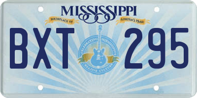 MS license plate BXT295