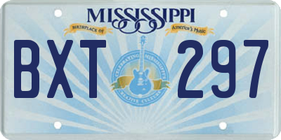 MS license plate BXT297