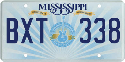 MS license plate BXT338