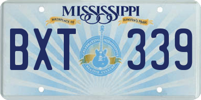 MS license plate BXT339