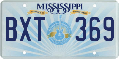 MS license plate BXT369