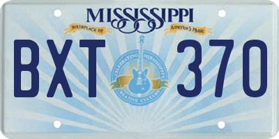 MS license plate BXT370