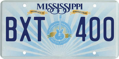 MS license plate BXT400