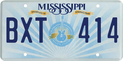 MS license plate BXT414