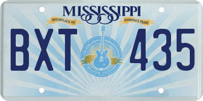 MS license plate BXT435