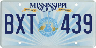 MS license plate BXT439