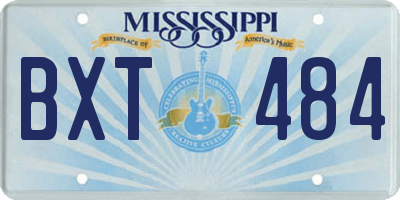 MS license plate BXT484
