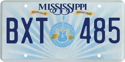 MS license plate BXT485