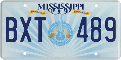 MS license plate BXT489