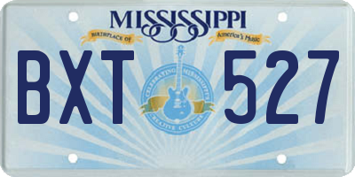 MS license plate BXT527