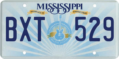 MS license plate BXT529