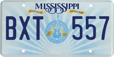 MS license plate BXT557