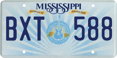MS license plate BXT588