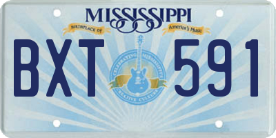 MS license plate BXT591