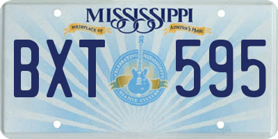 MS license plate BXT595