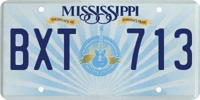 MS license plate BXT713